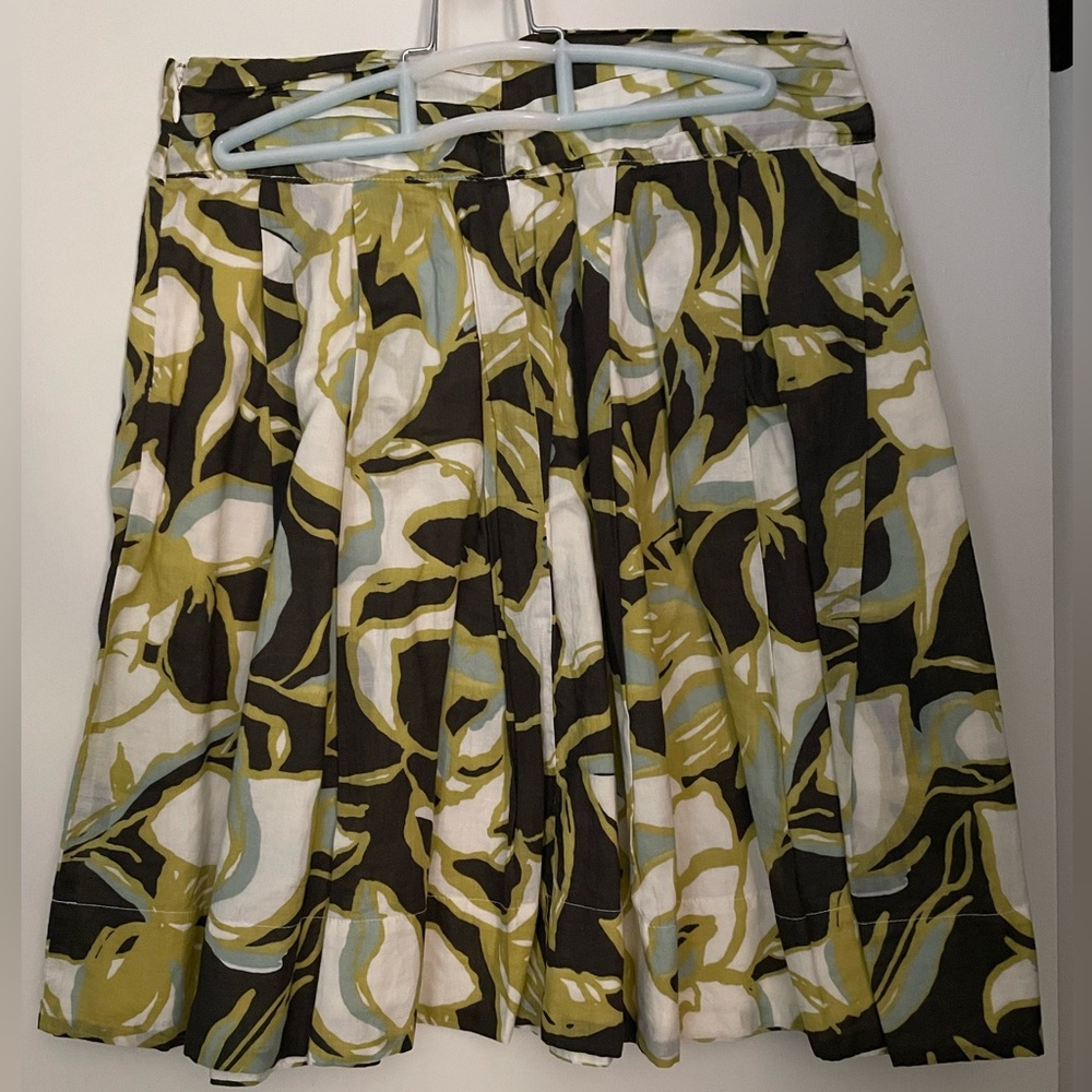 The Limited floral pleated a-line skirt